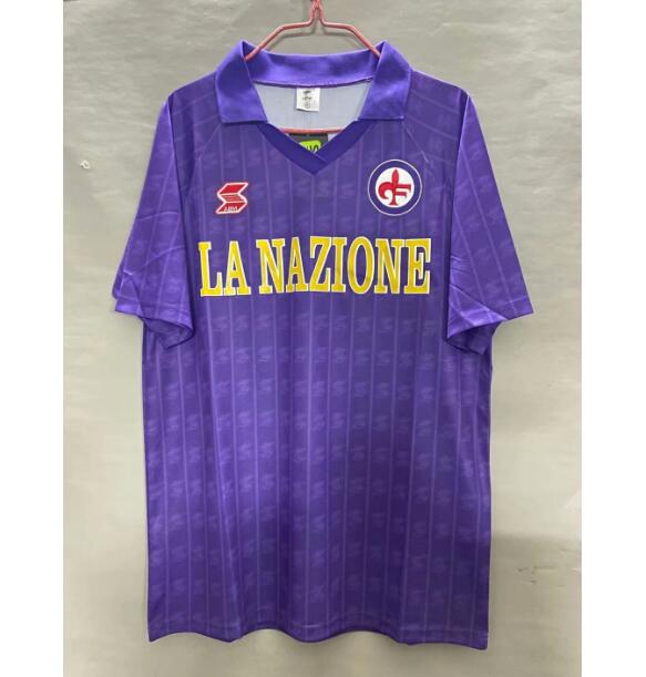 1989-90 Fiorentina Retro Home Kit Soccer Jersey